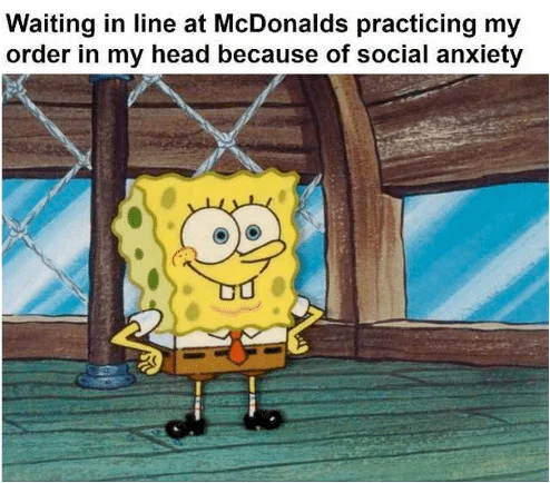 funny shyness meme about ordering menu