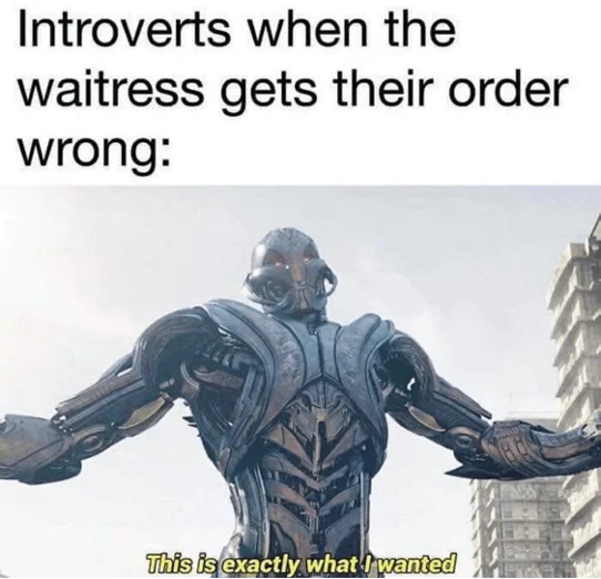 Relatable social anxiety images about getting your food wrong