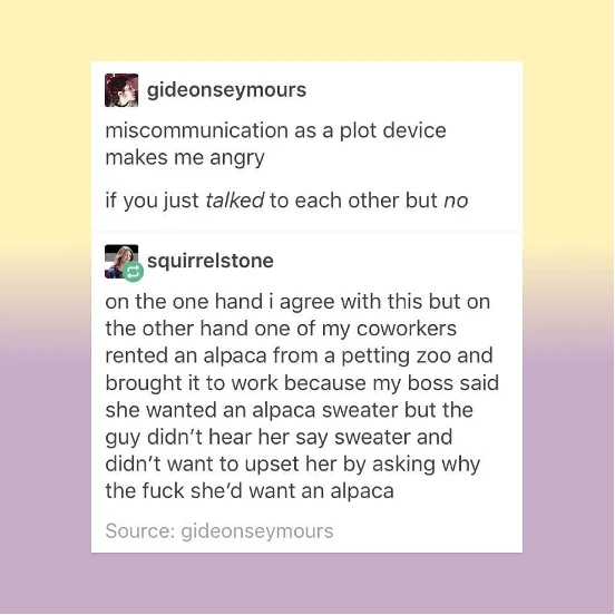 Funny Social Anxiety Tweet about miscommunication