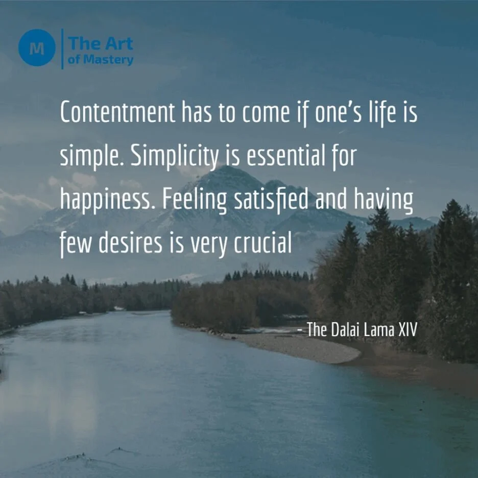 Dalai Lama quote on minimalism