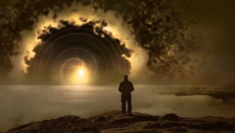 is law of attraction real man looking into the universe