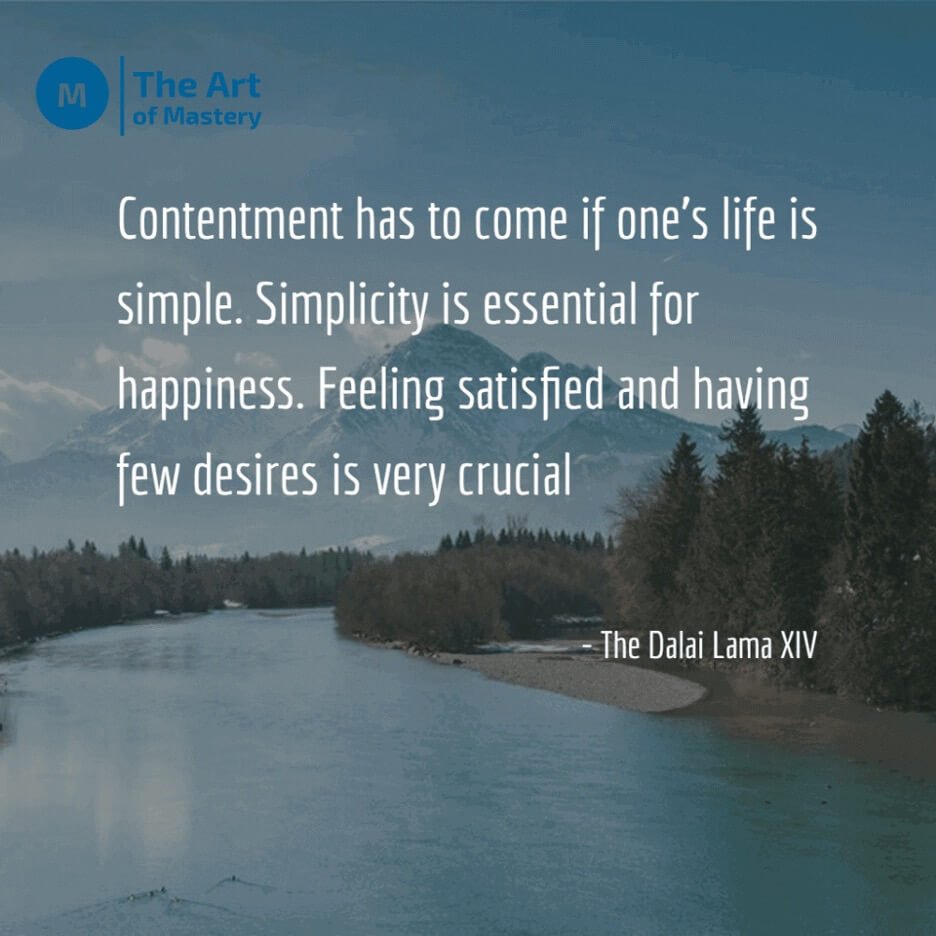 Dalai Lama quote on minimalism 