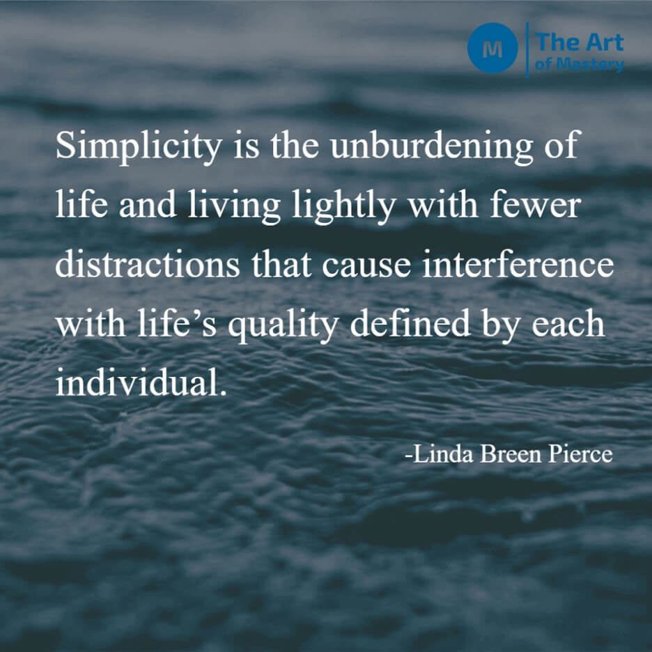 simplicity quote water image background