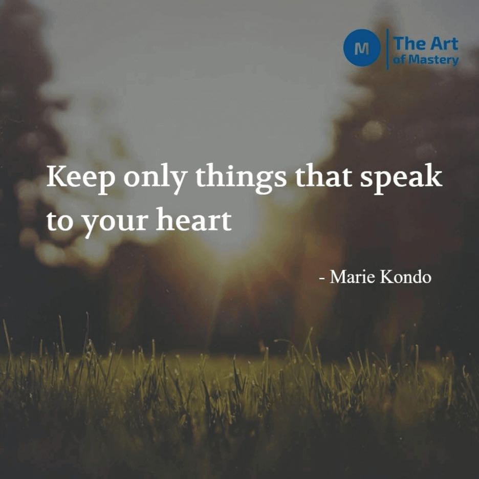 minimalism quote by marie kondo