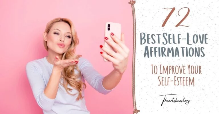 Blonde Woman Taking a Selfie on a Pink Background
